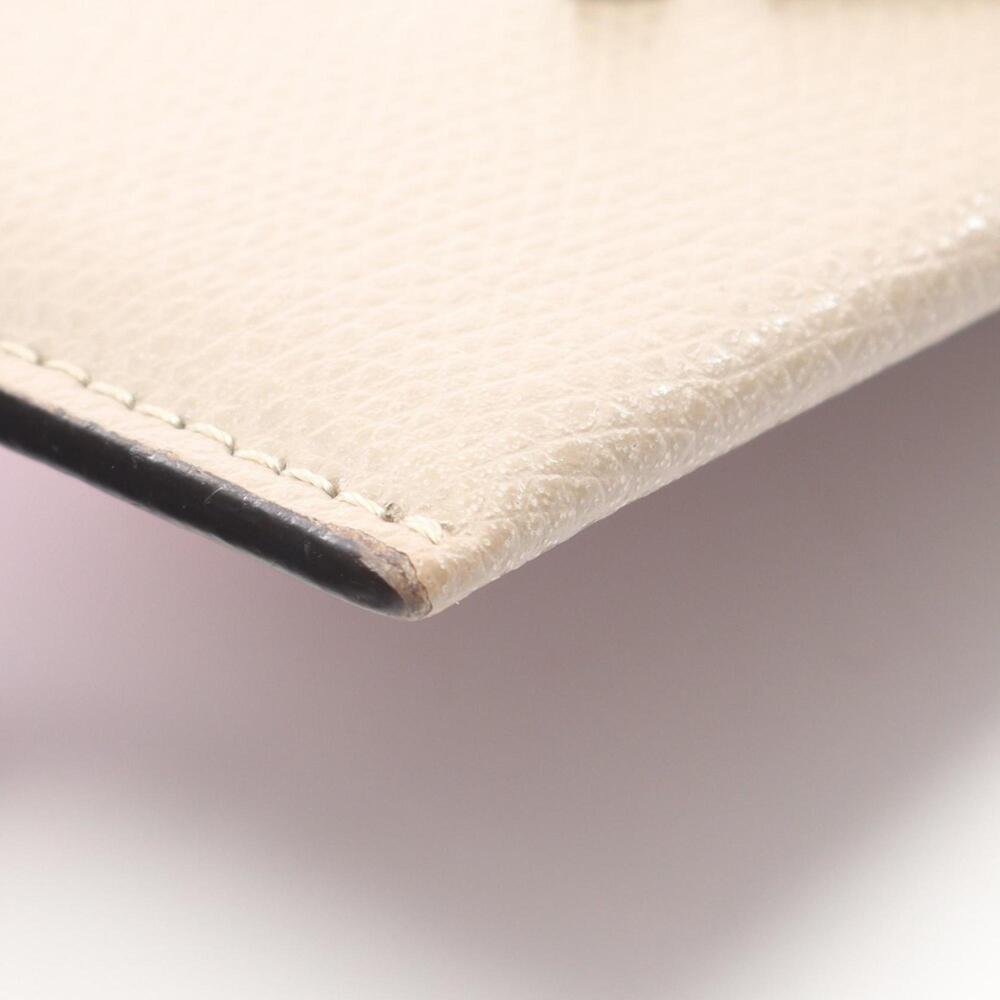 Fendi FF Diamond Business Card Case, Leather, Women's, Beige and Pink - Picture 6 of 9